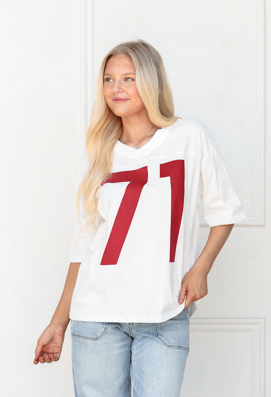 Razorbacks Oversized Football T-shirt