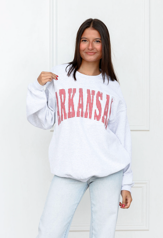 Arkansas Patchwork Crewneck
