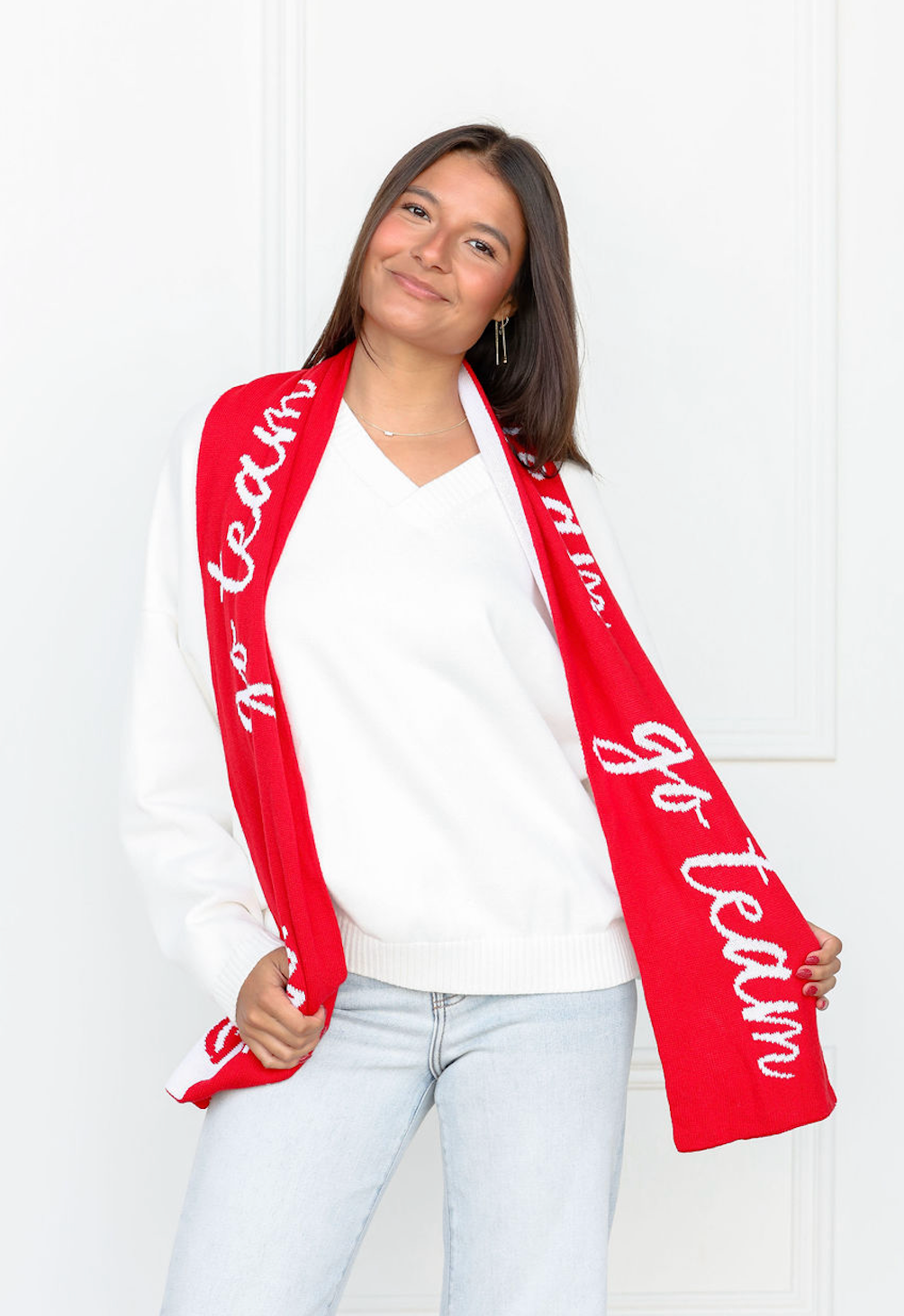 Go Team Script Knit Scarf