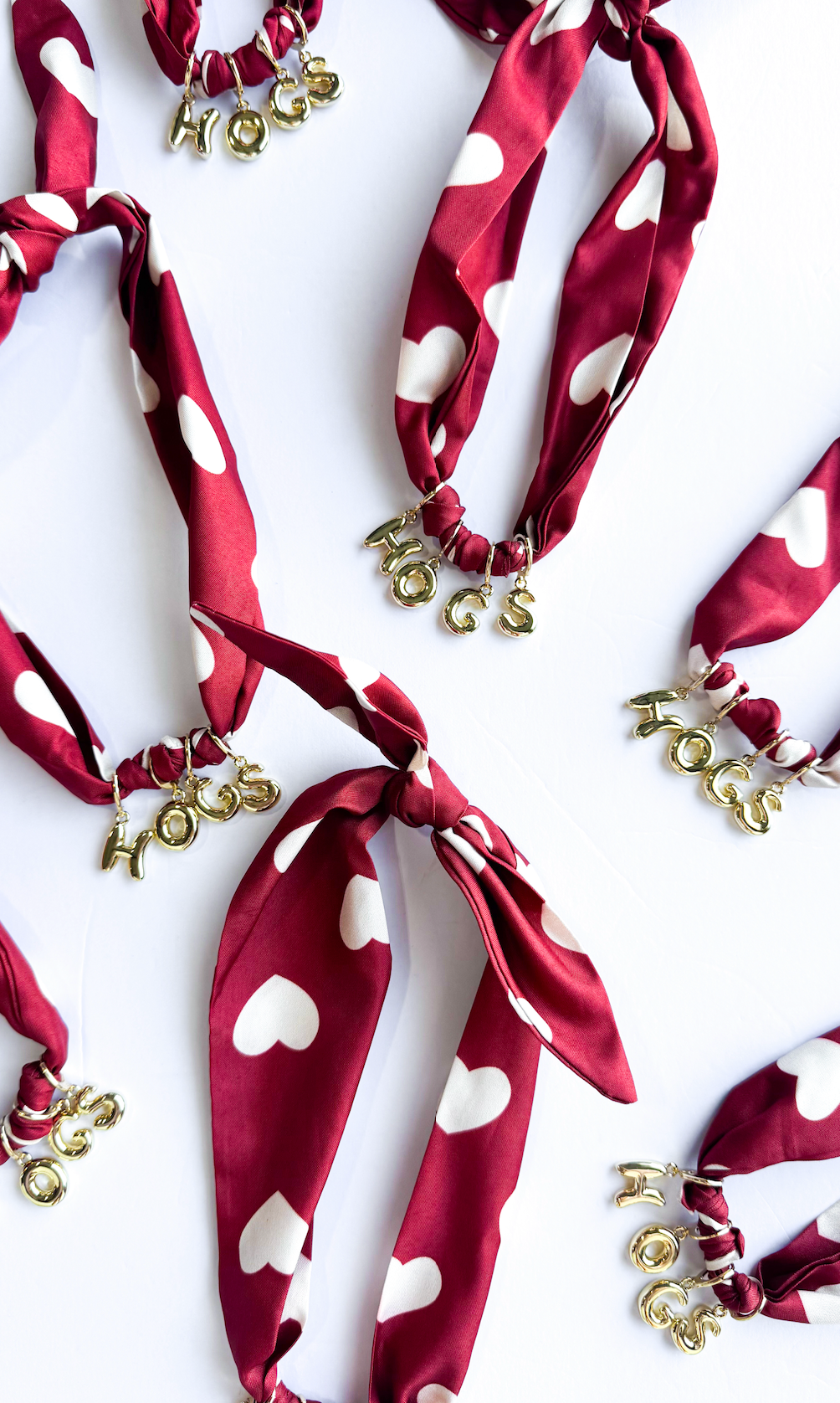 Hogs Charm Dot Scarf Necklace