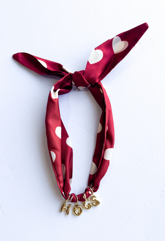 Hogs Charm Dot Scarf Necklace
