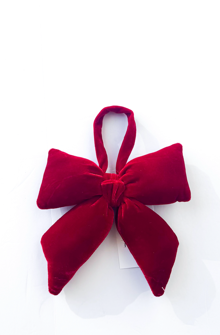 Evelyn Bow Ornament Red
