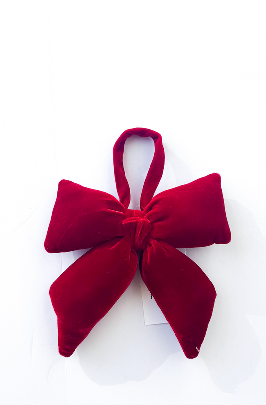 Evelyn Bow Ornament Red