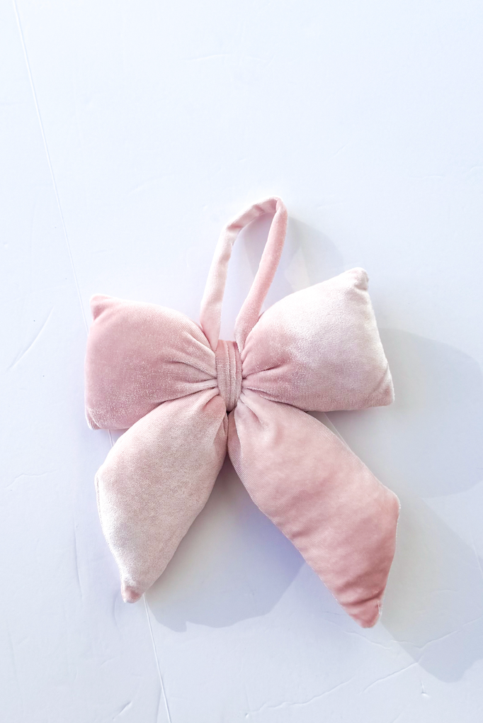 Evelyn Bow Ornament Pink