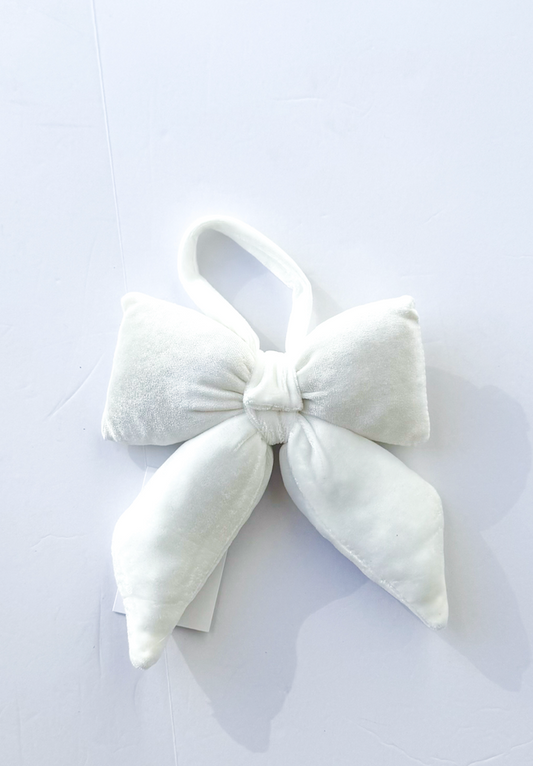Evelyn Bow Ornament White