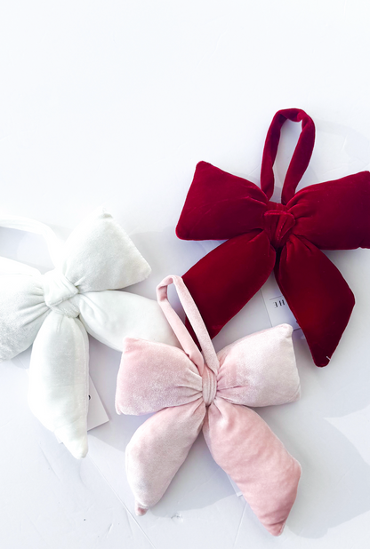 Evelyn Bow Ornament Red
