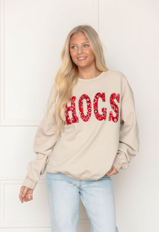 Hogs Patchwork Crewneck
