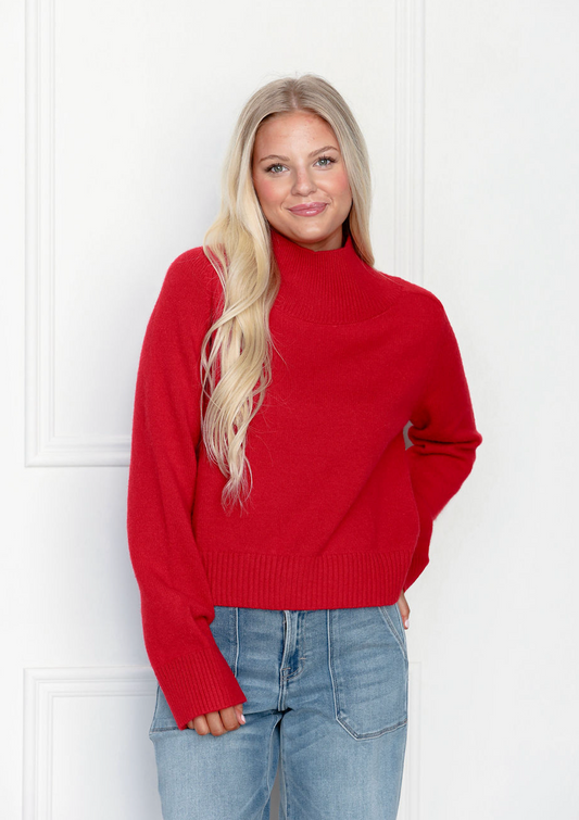 Red Turtleneck Sweater