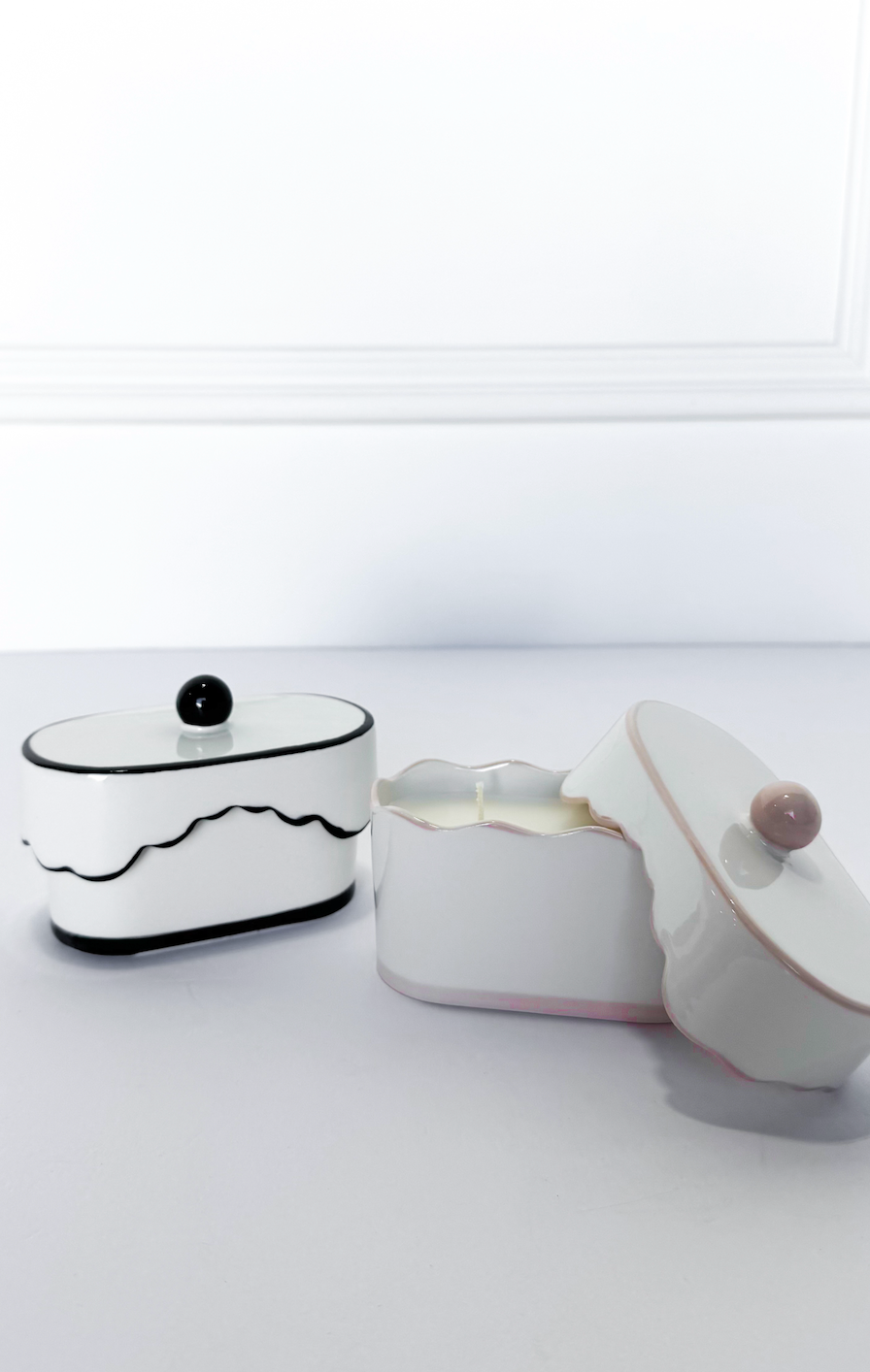 Porcelain Candle w/ Lid - Pink Yuzu Woods