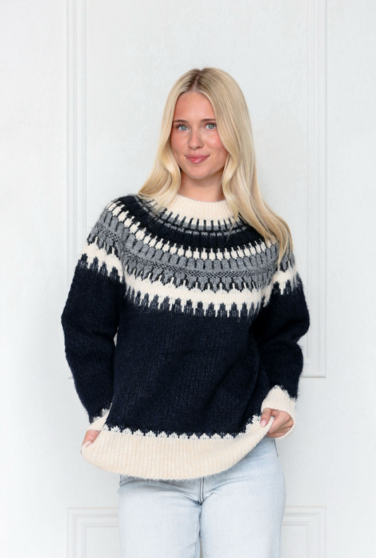 Navy Fair Isle Sweater