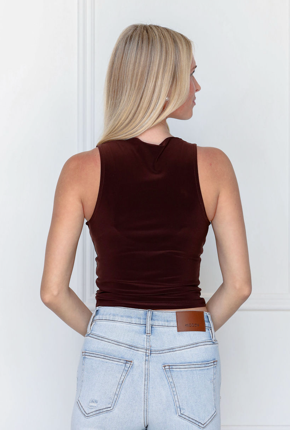 Mock Tank Top Brown
