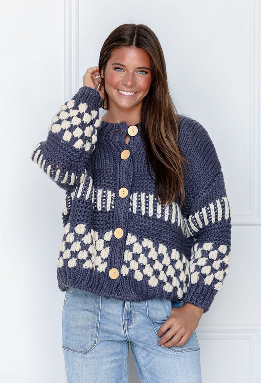 Natalie Navy Cardigan