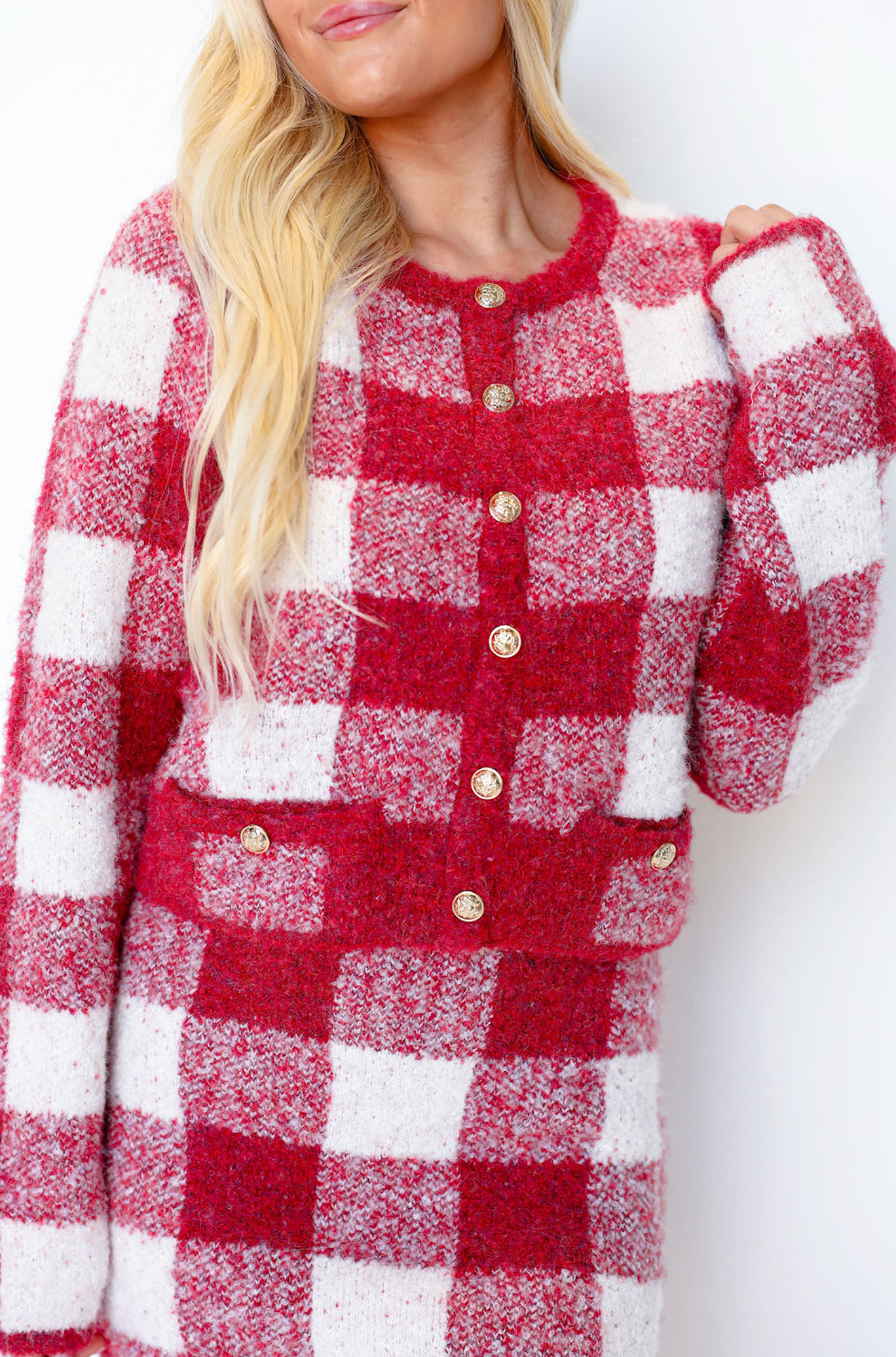 Karlie Red Knit Sweater & Skirt Set of 2