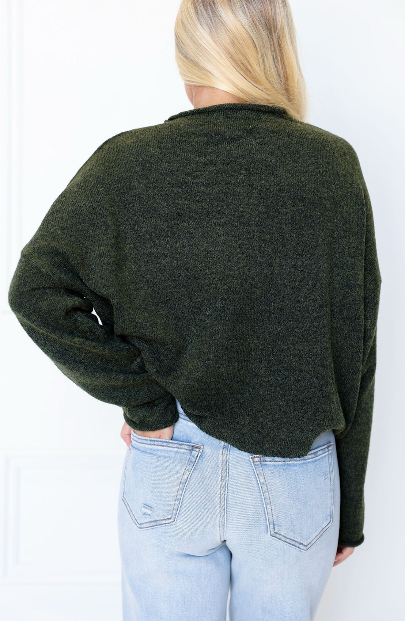 Hunter Green Button Up Sweater
