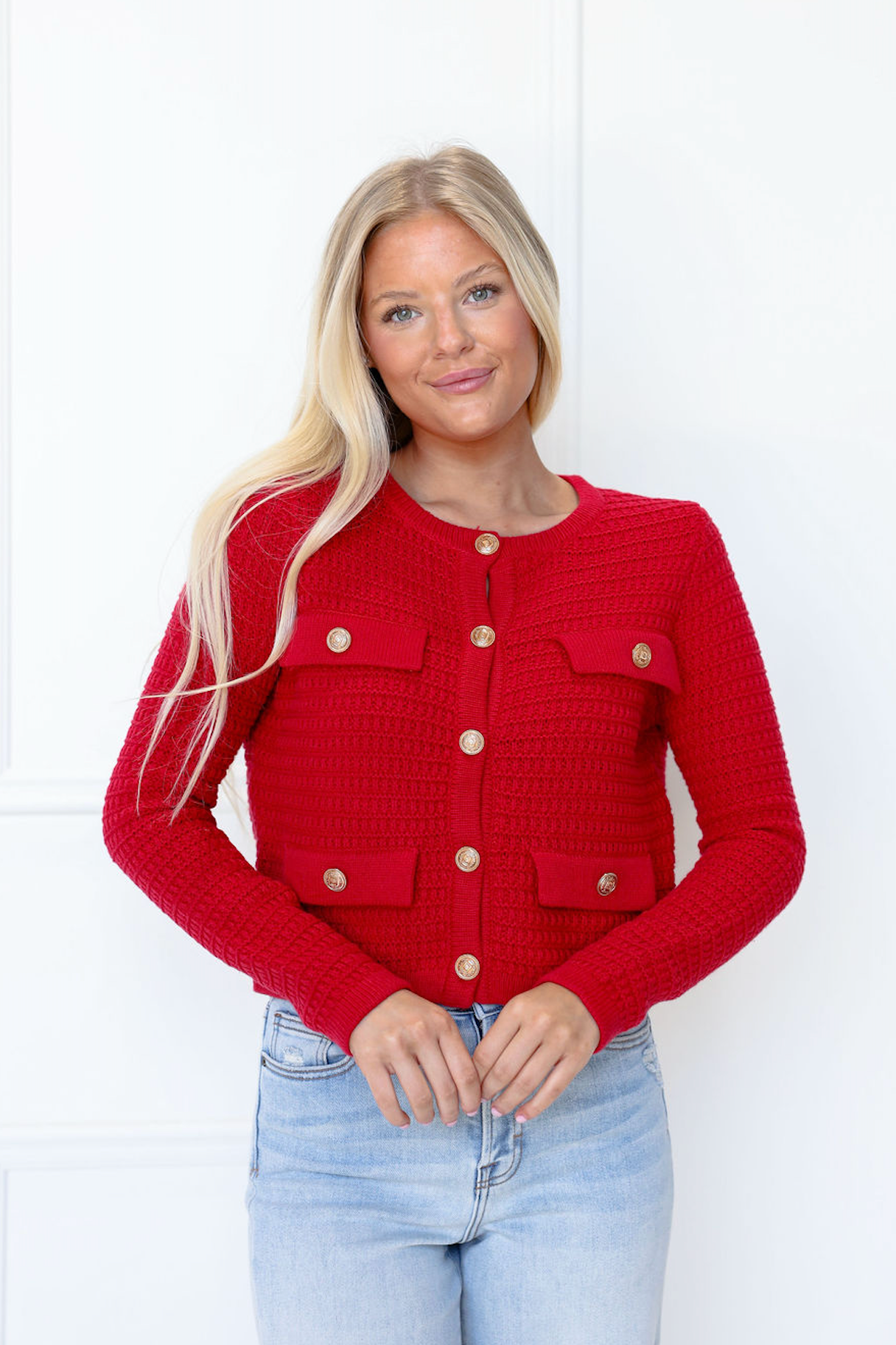 Maggie Gold Buttons Cardigan