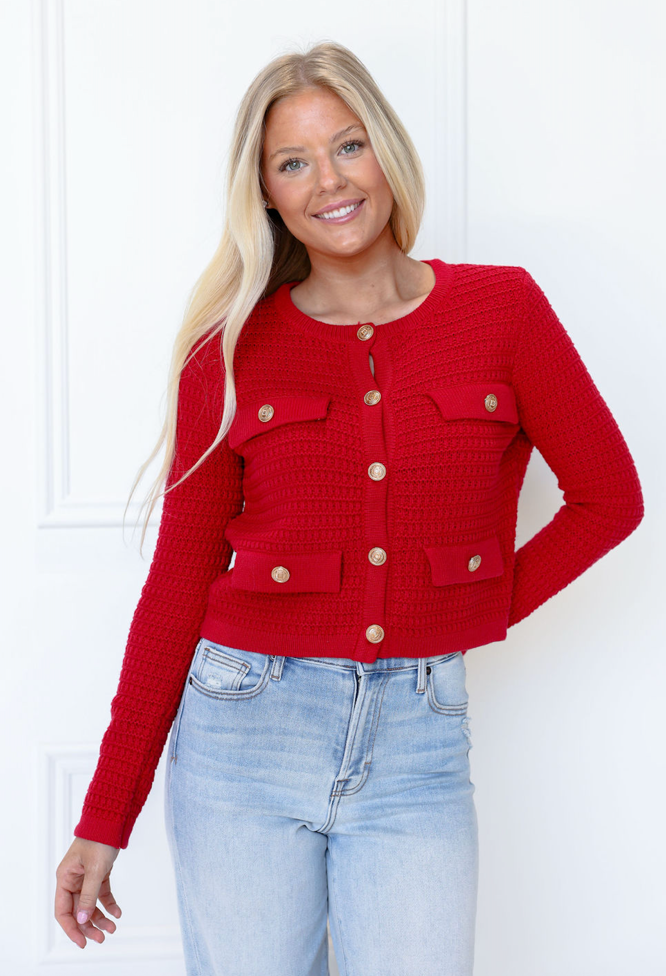 Maggie Gold Buttons Cardigan