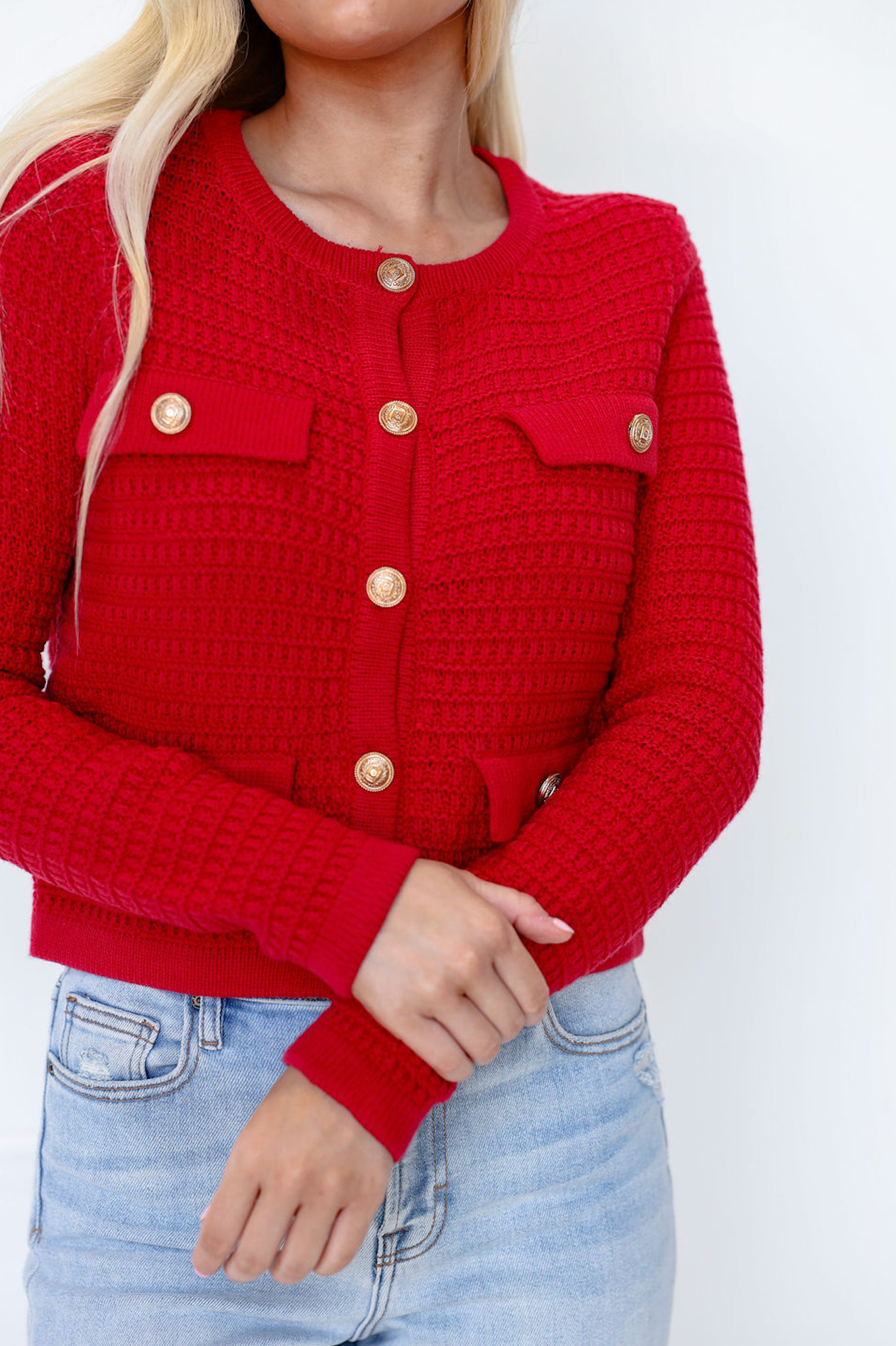 Maggie Gold Buttons Cardigan