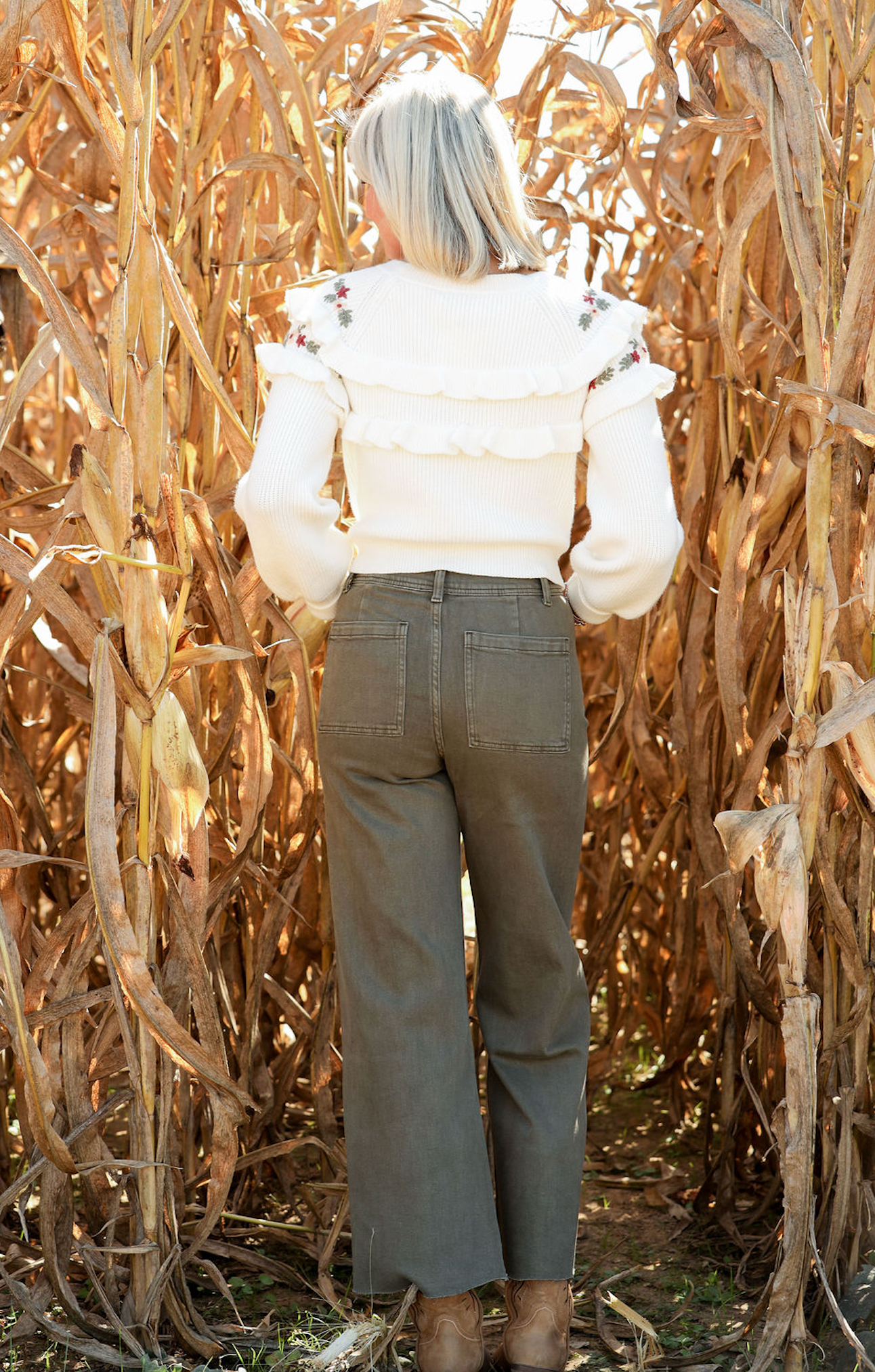 Olive Straight Leg Pants