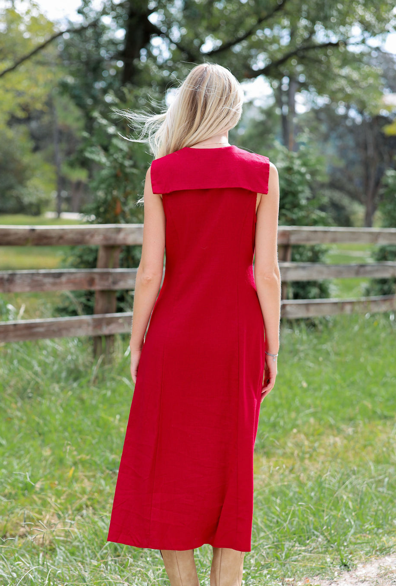 Sailor Collar Button Down Dress