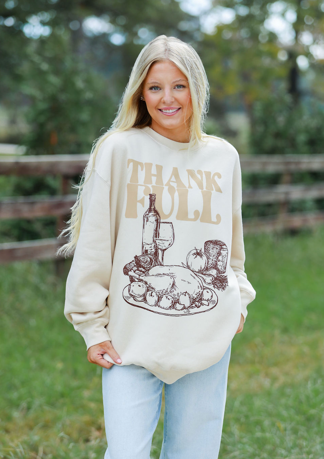 Thankful Thanksgiving Dinner Sweatshirt