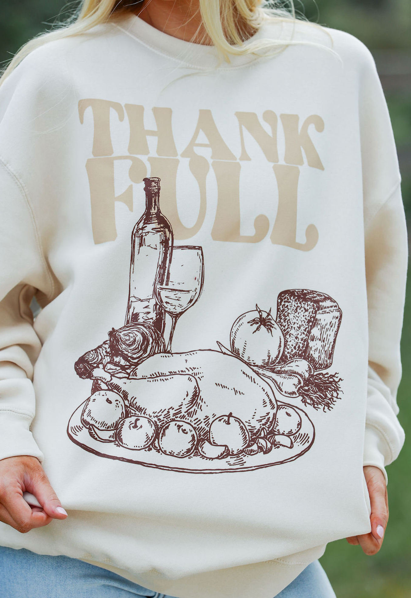 Thankful Thanksgiving Dinner Sweatshirt