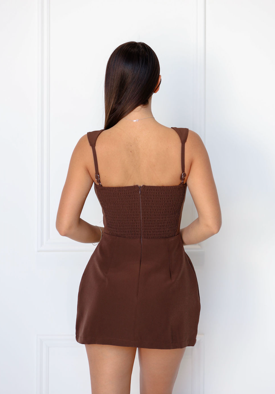 Kylie Pockets Dress Coffee