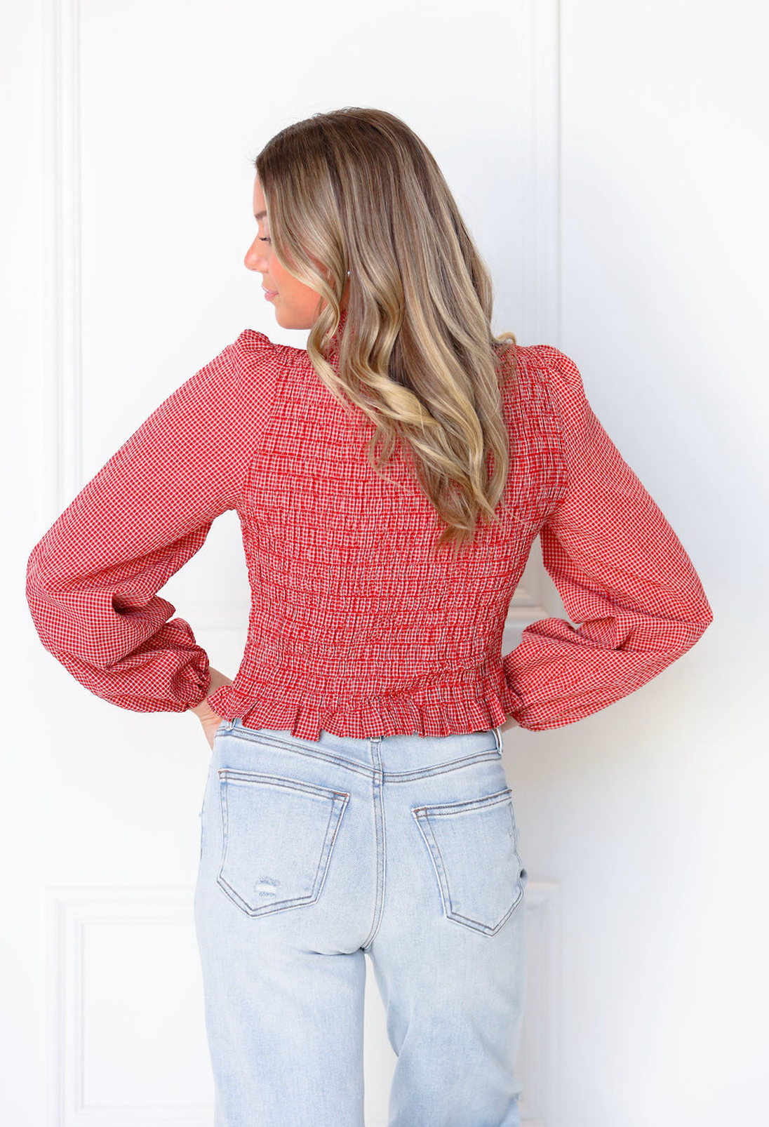 Tiffany Red Smock Top