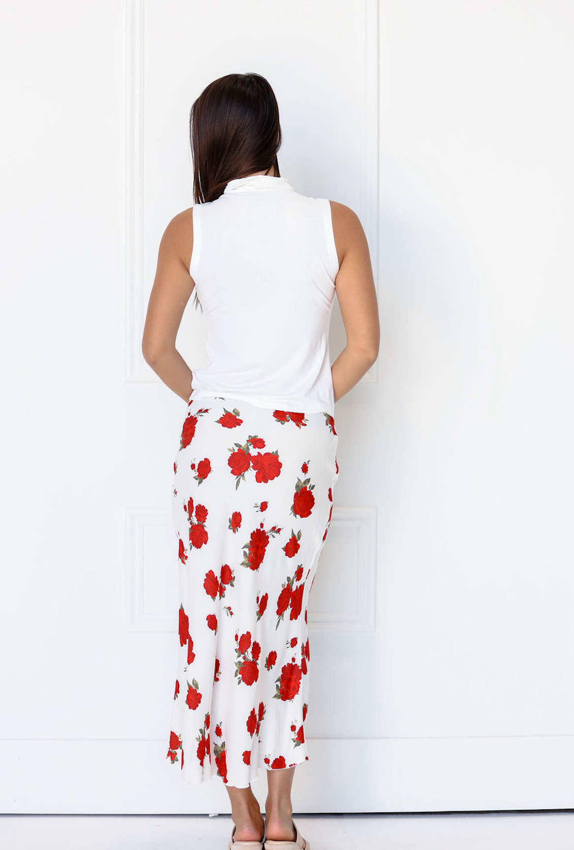 Romantic Rose Midi Skirt