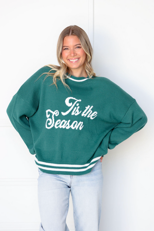 'Tis The Season Sweater Forest Green