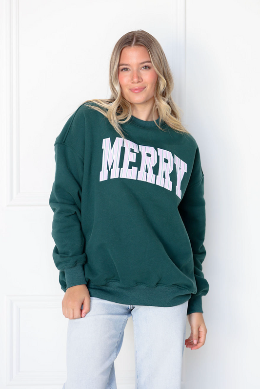 Merry Seersucker Sweatshirt