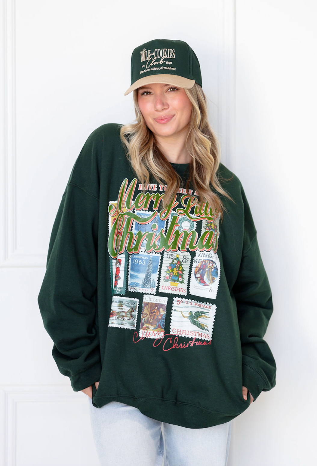 Merry Christmas Stamps Sweatshirt