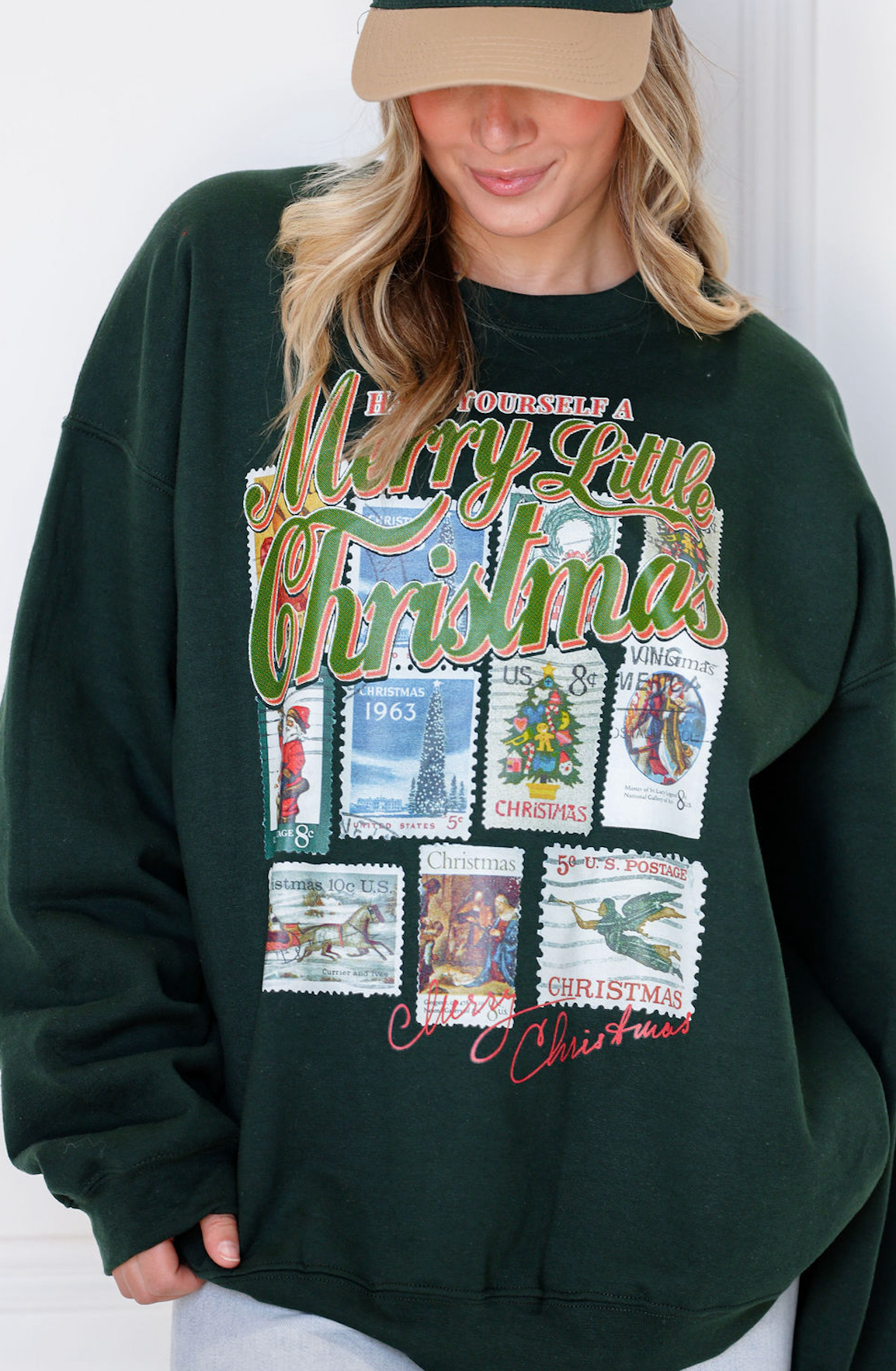 Merry Christmas Stamps Sweatshirt