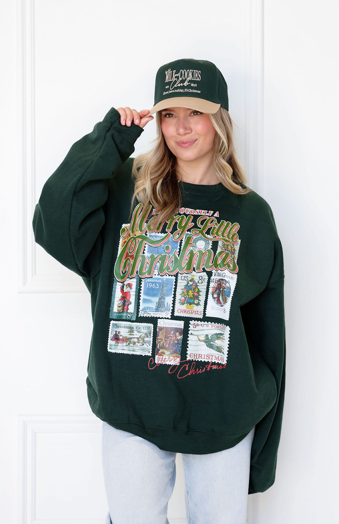 Merry Christmas Stamps Sweatshirt