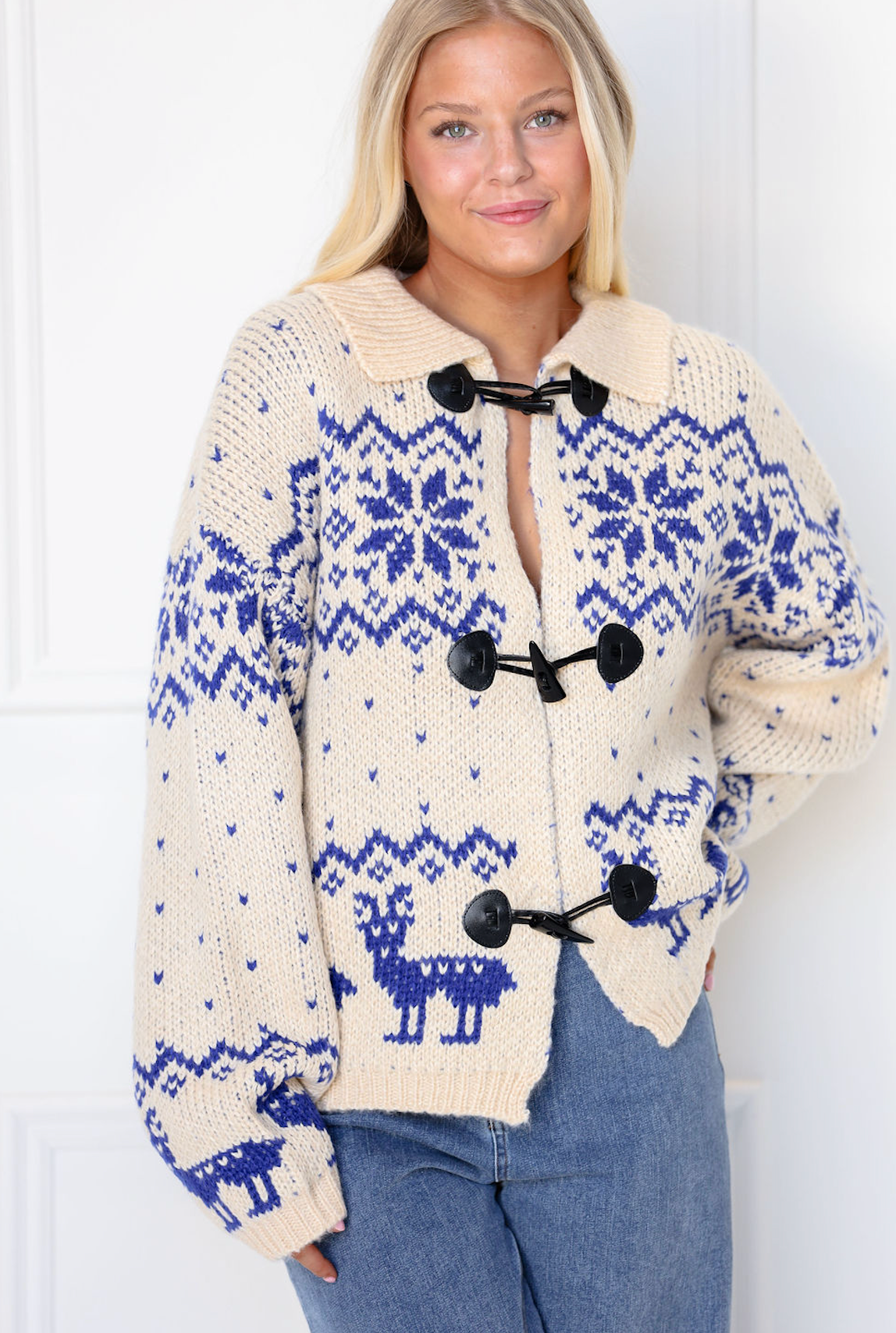 Winter Fair Isle Sweater Coat