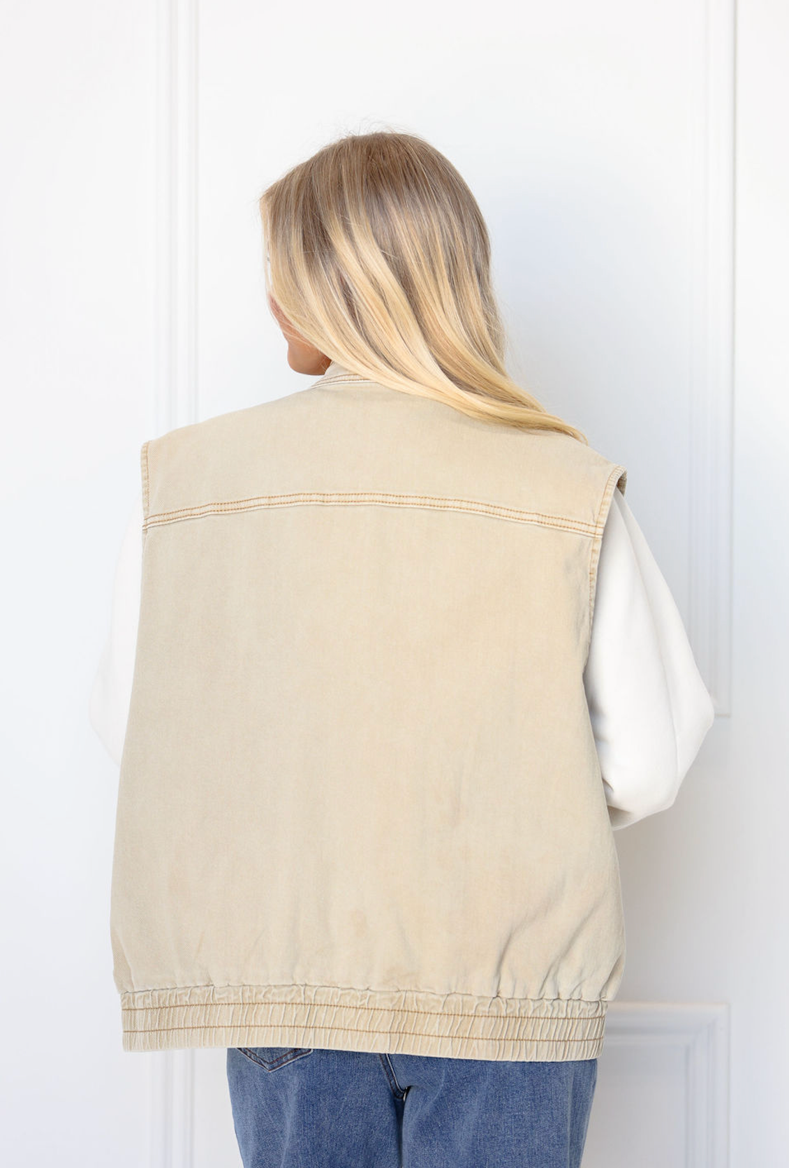Sandstone Snap Button Vest
