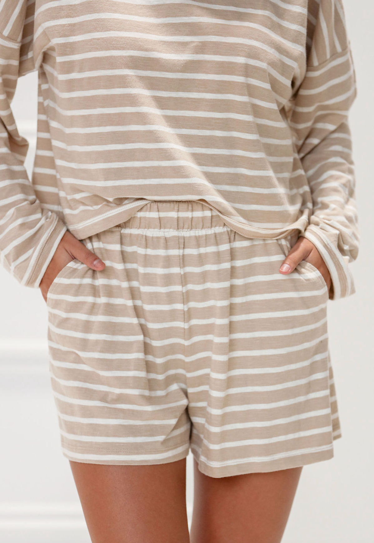 Stay In Stripe Long Sleeve & Shorts Set of 2