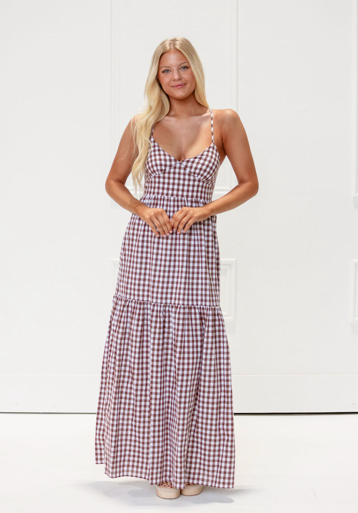 Paloma Gingham Maxi Dress