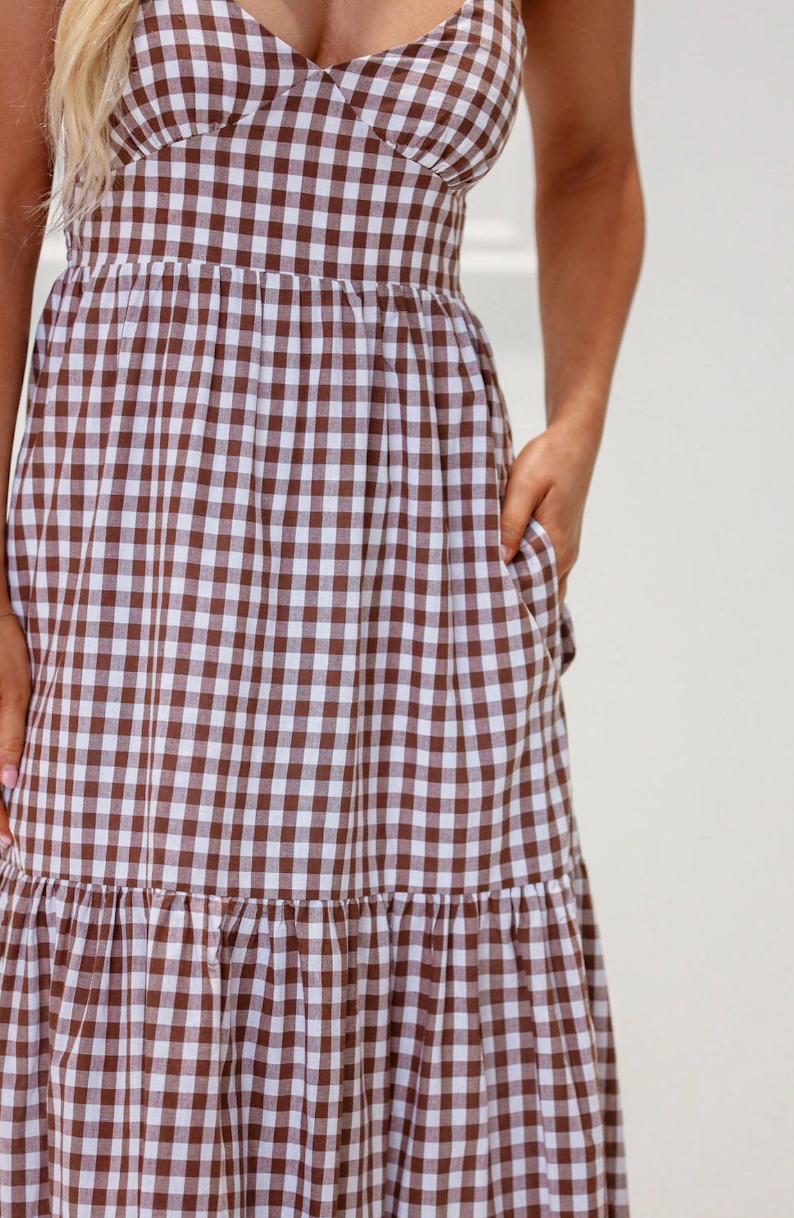 Paloma Gingham Maxi Dress