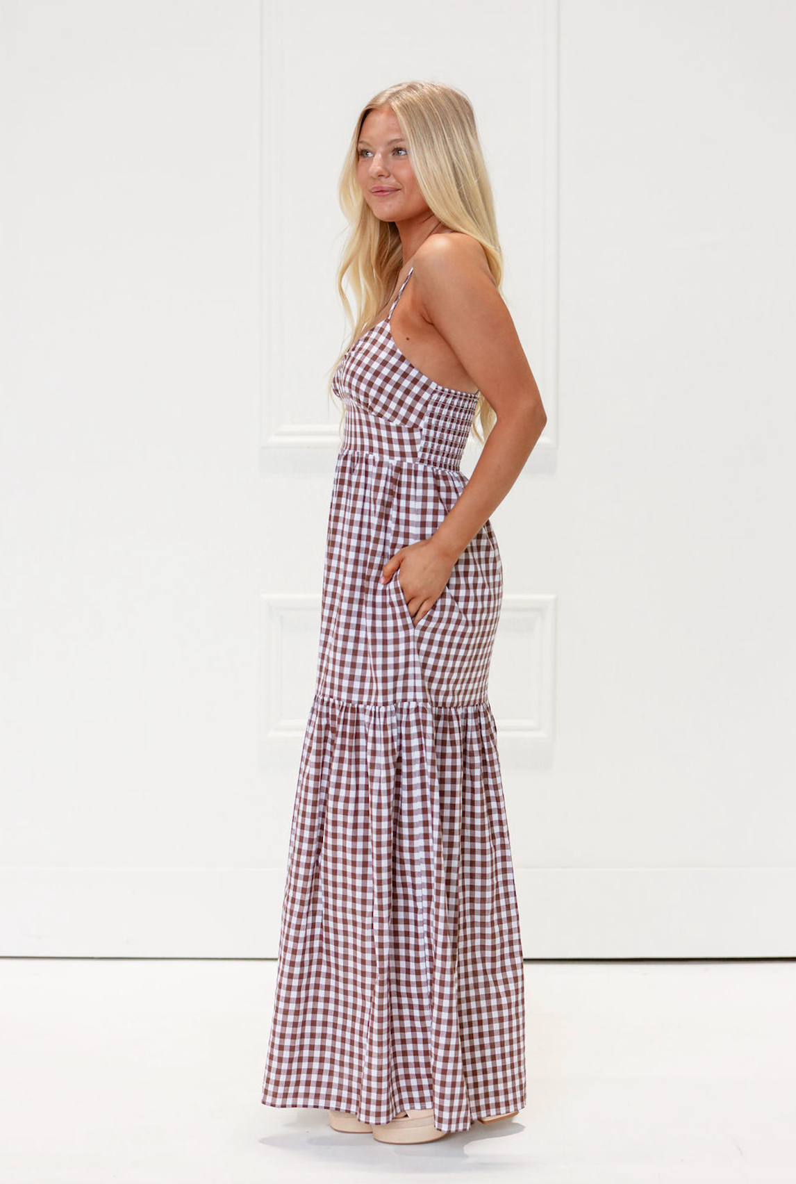 Paloma Gingham Maxi Dress