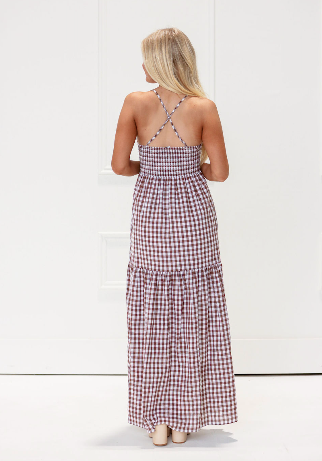 Paloma Gingham Maxi Dress
