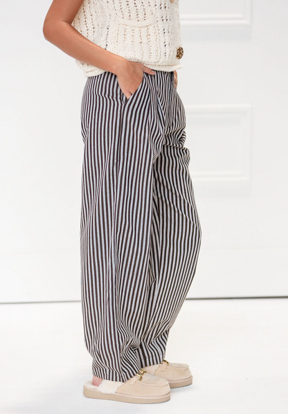 Chocolate Stripe Pants - Clothe Boutique