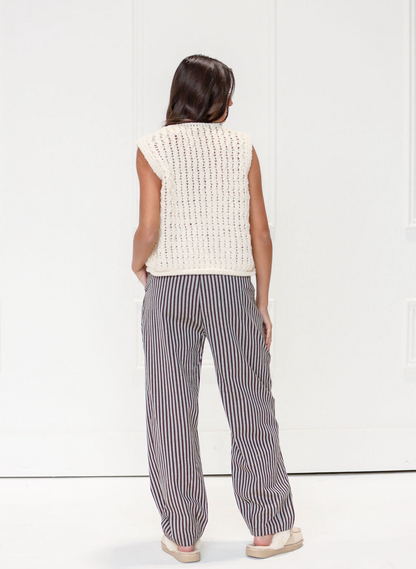 Chocolate Stripe Pants - Clothe Boutique