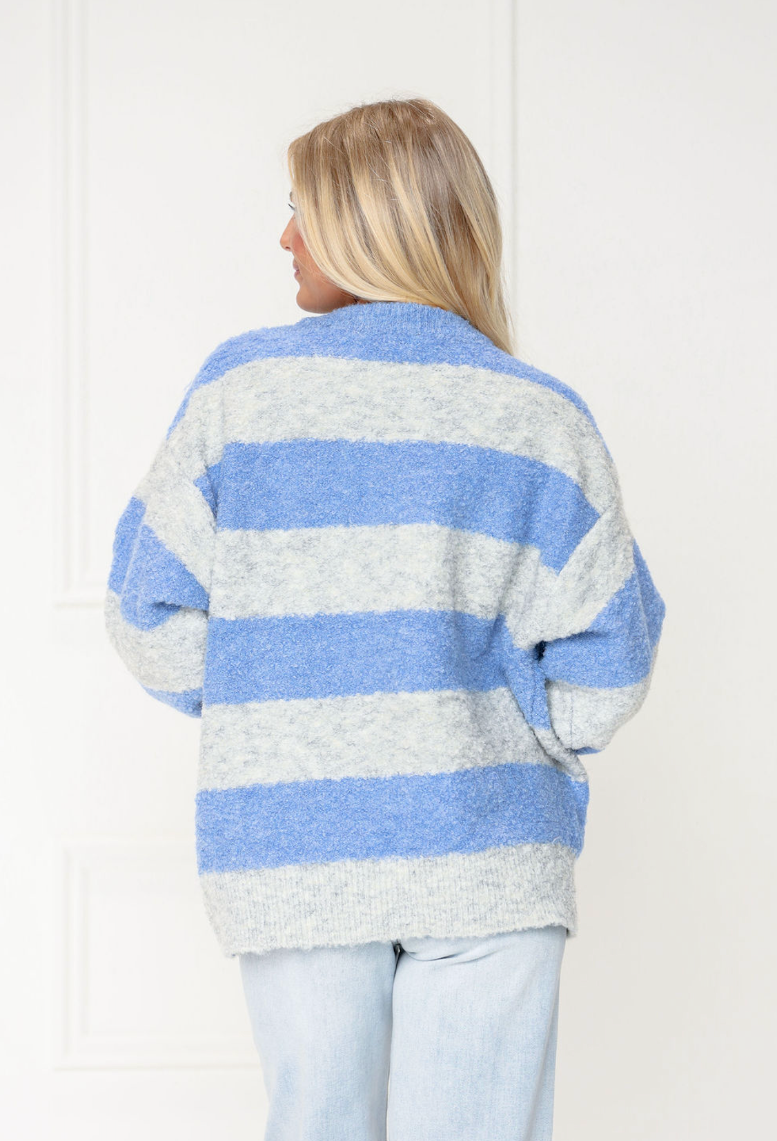 Olsen Stripe Sweater Blue/Grey