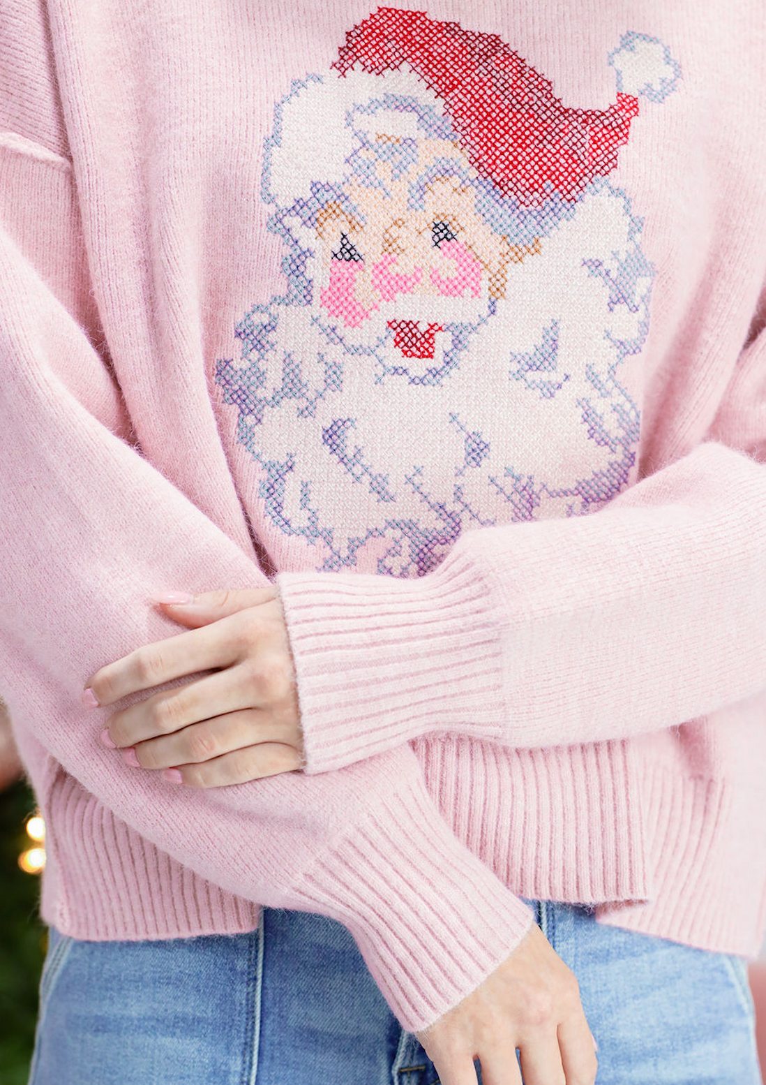 Santa Stitch Detail Sweater
