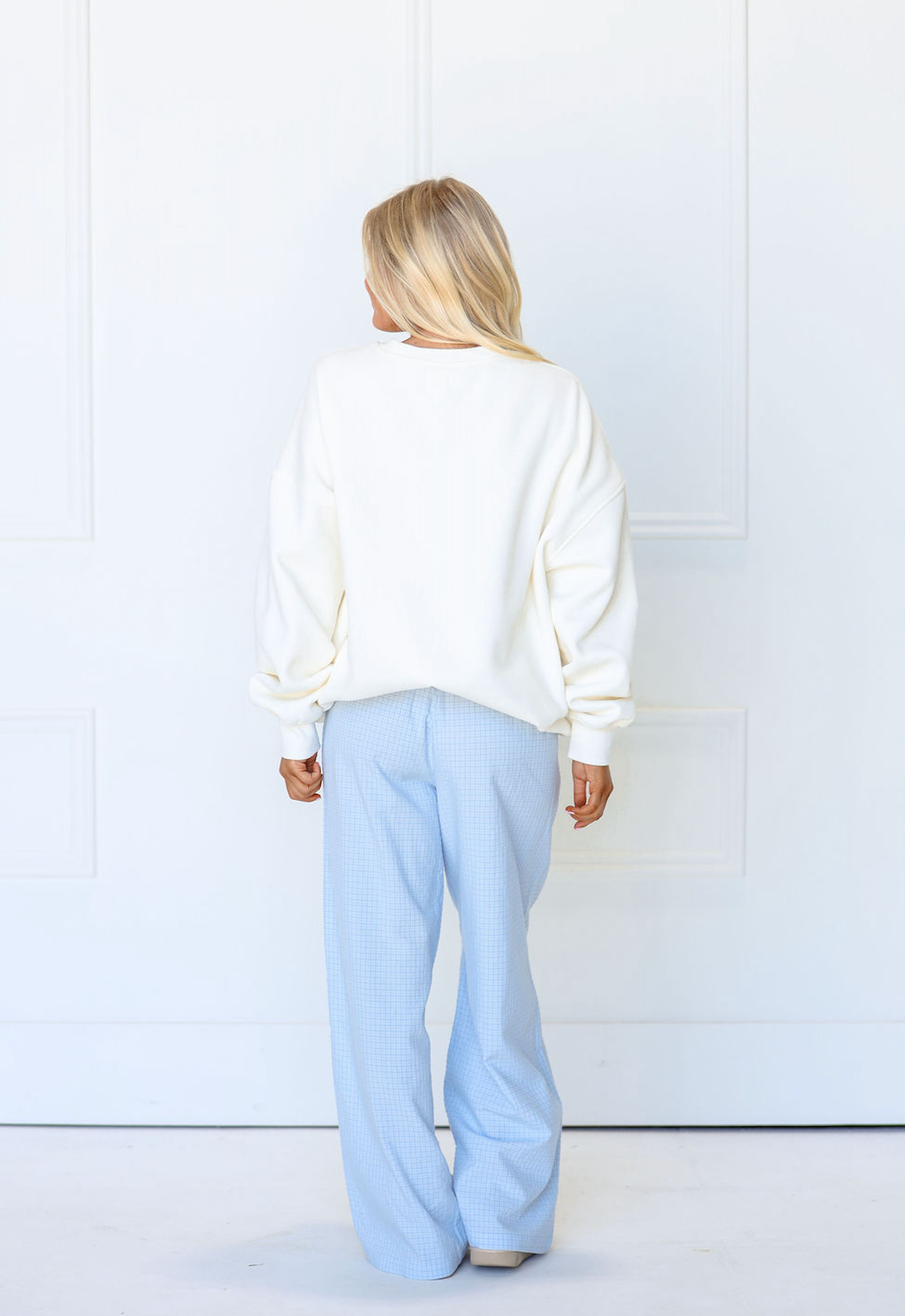 Blue Gingham Boxer Pants