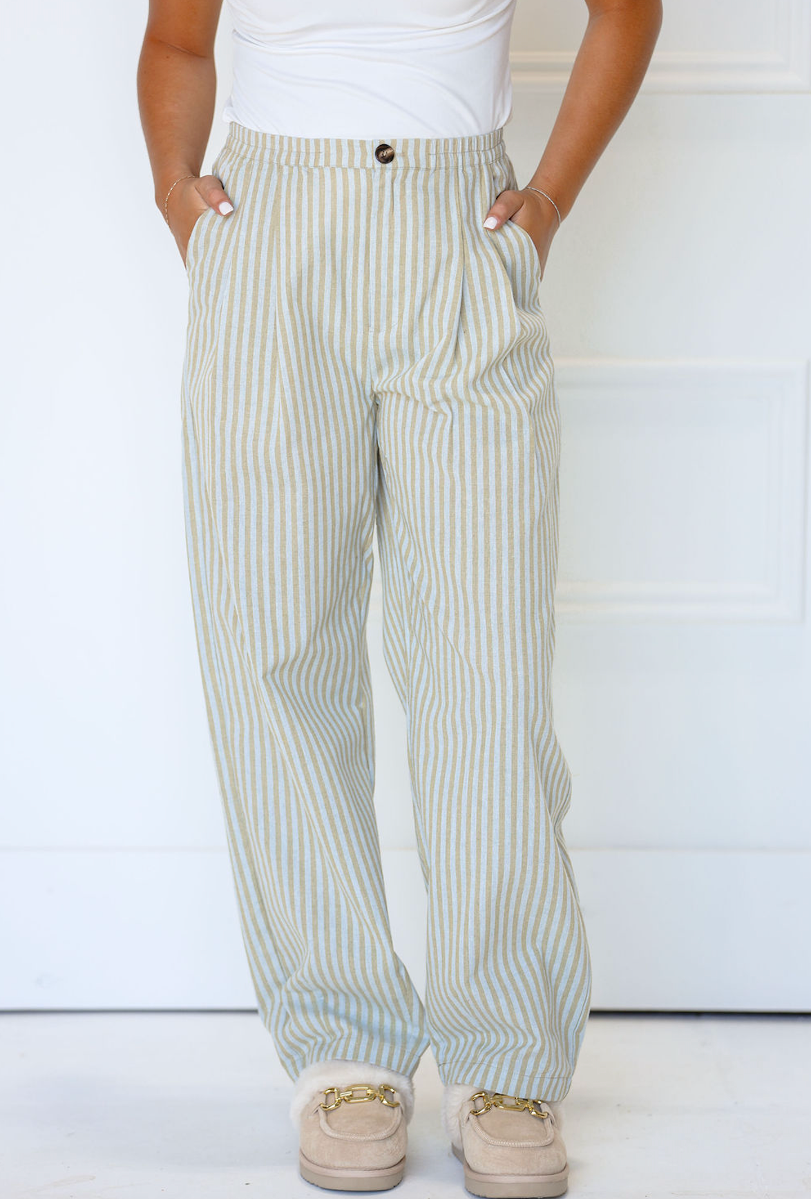 Light Blue Stripe Pants