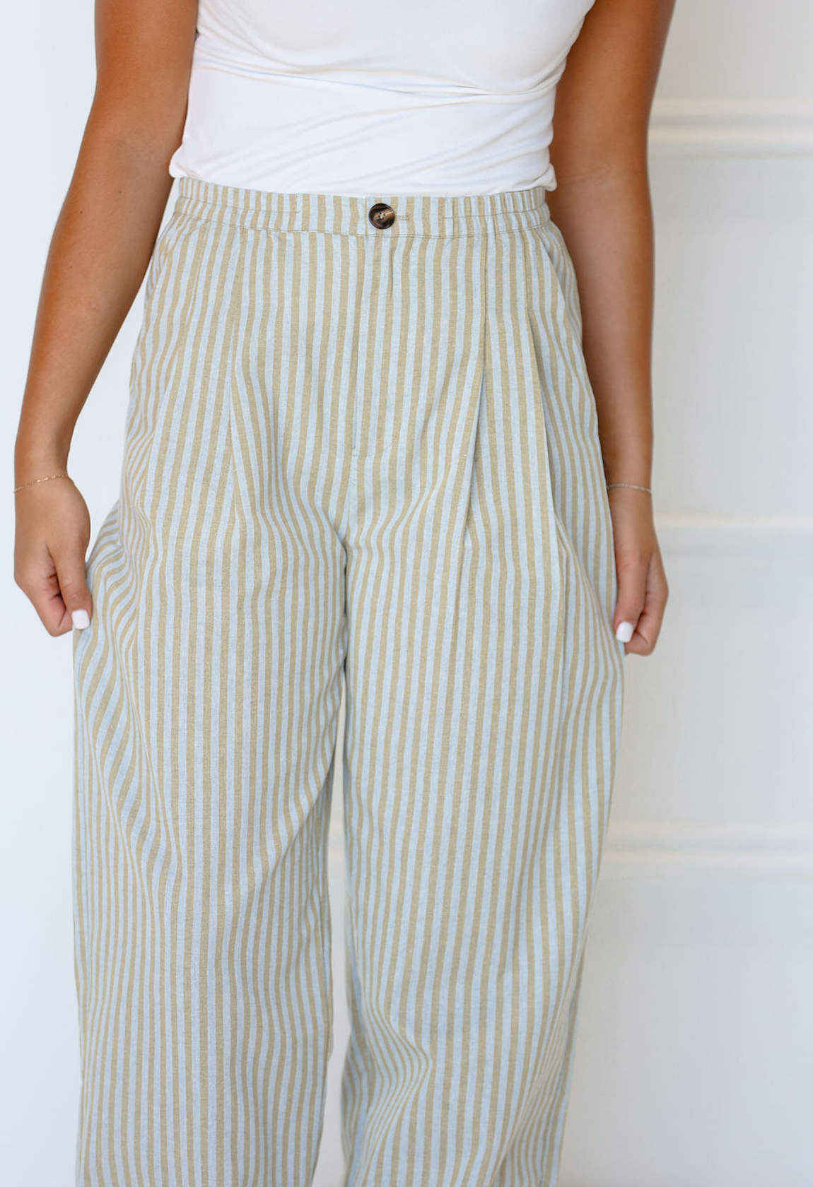 Light Blue Stripe Pants