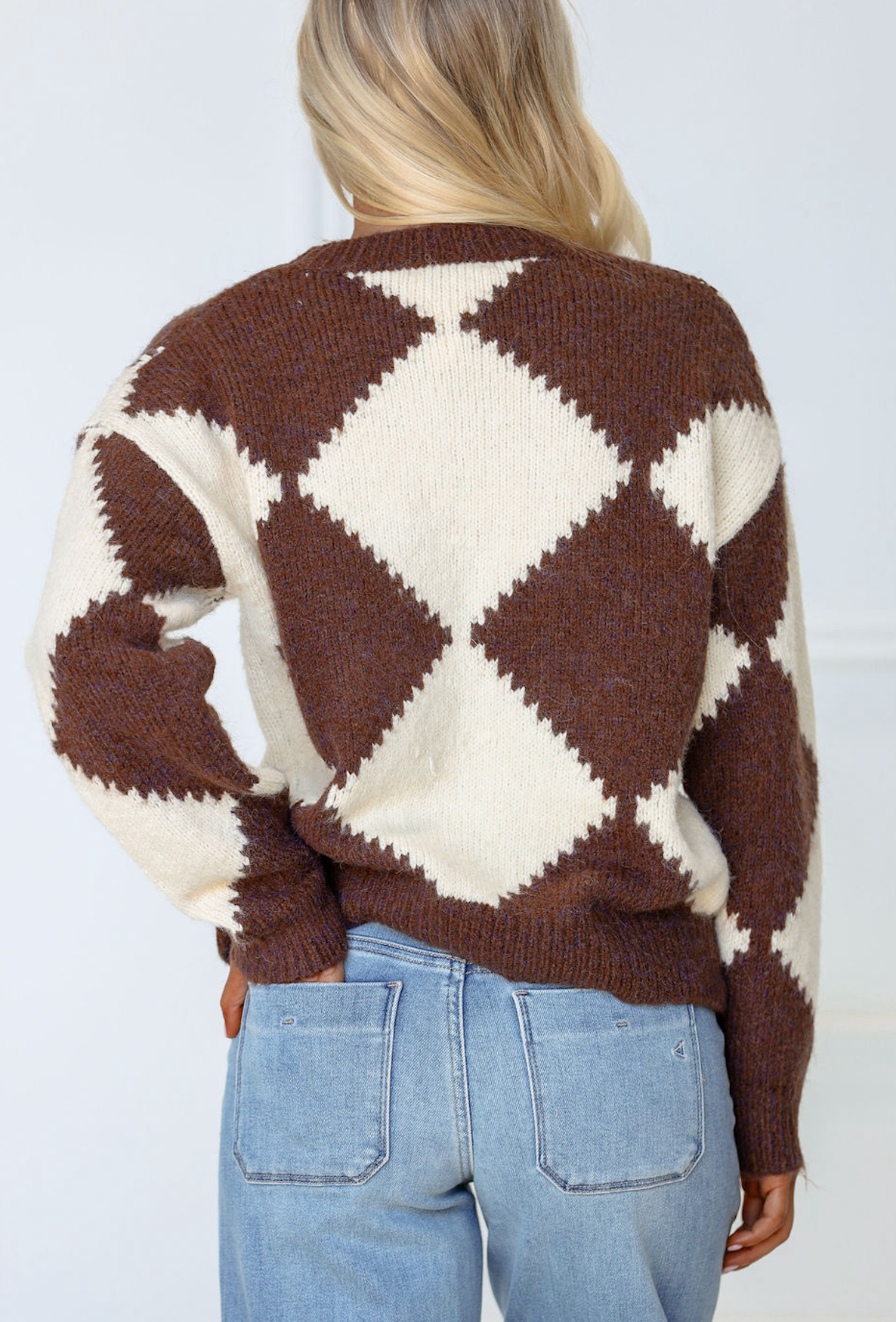 Argyle Two Tone Sweater