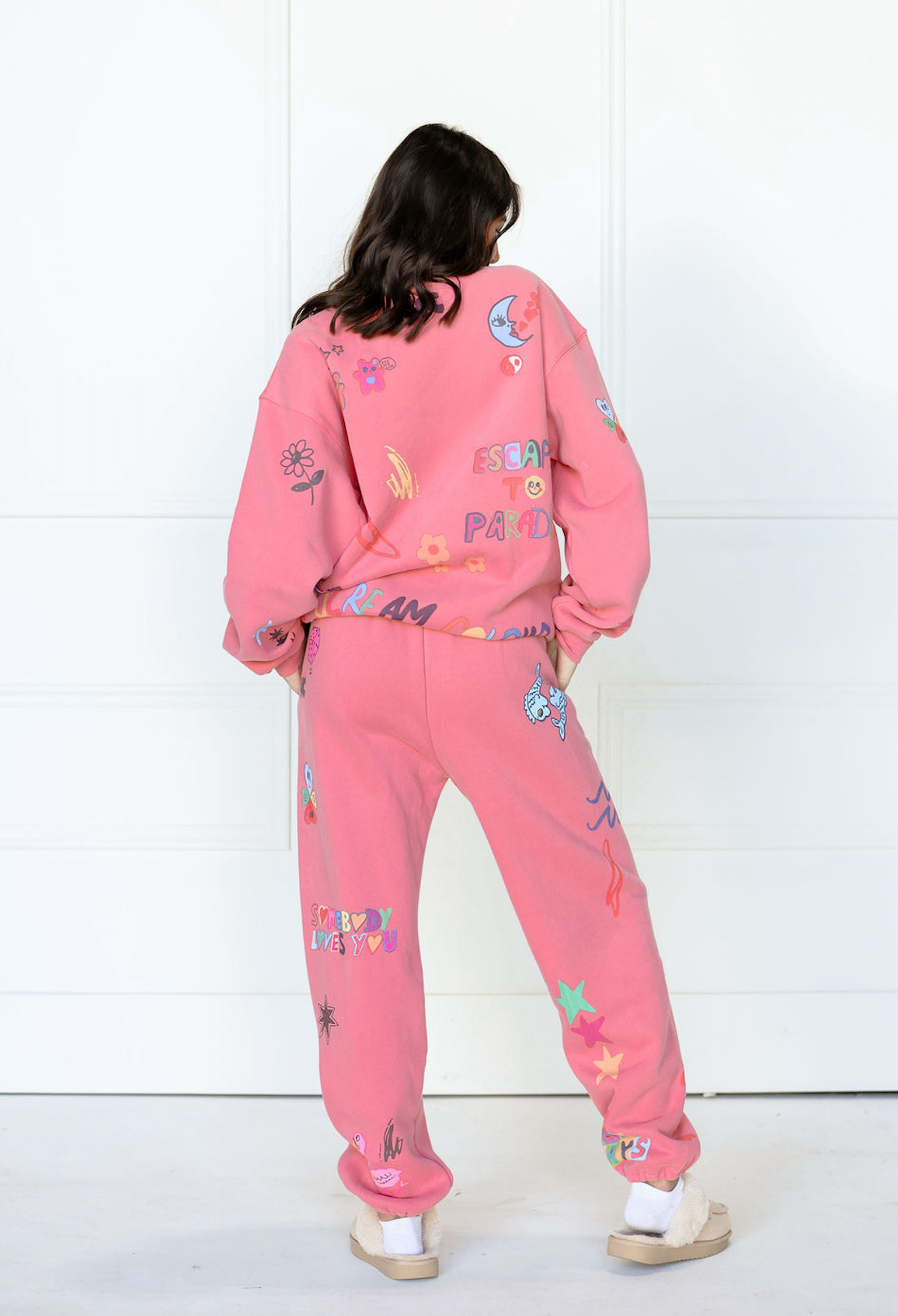 Somebody Loves You Sweatpants Pink