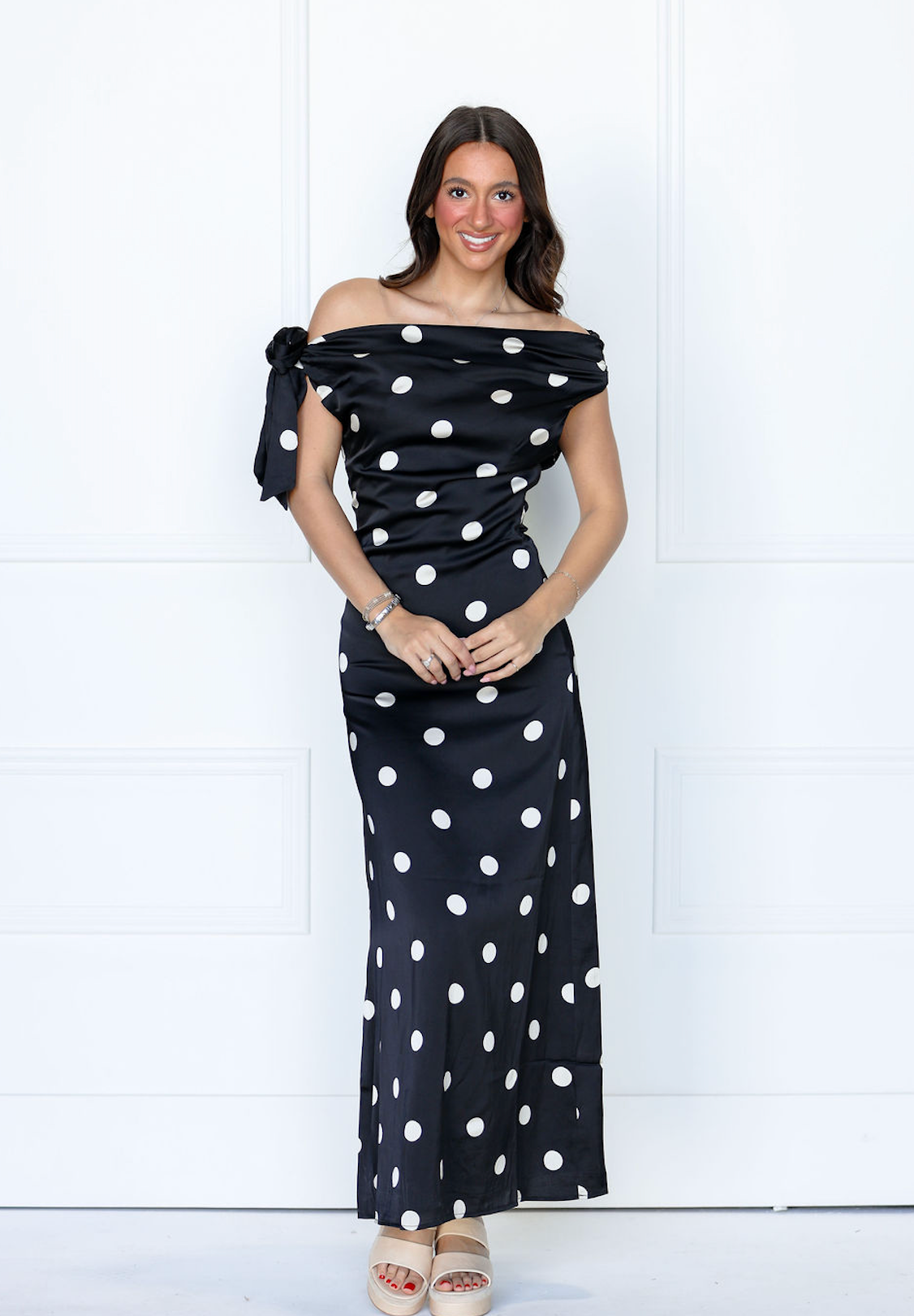 Remie Polka Dot Midi Dress